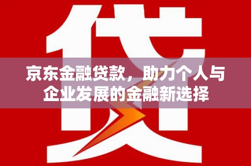 江阳京东金融贷款，助力个人与企业发展的金融新选择