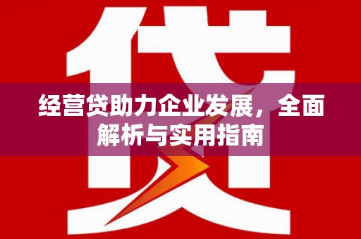 江阳经营贷助力企业发展，全面解析与实用指南