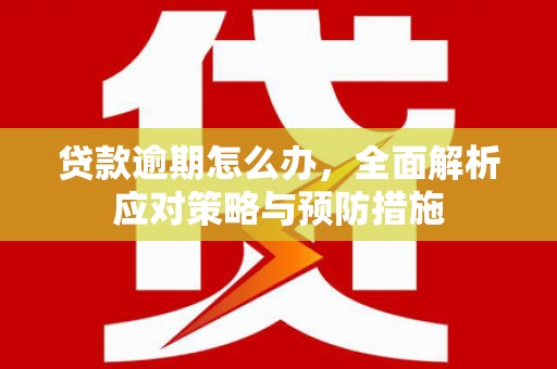 江阳贷款逾期怎么办，全面解析应对策略与预防措施