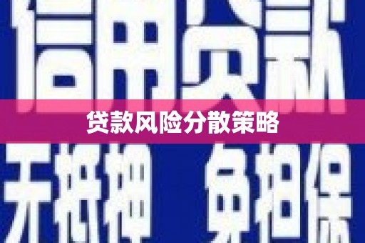 江阳贷款风险分散策略